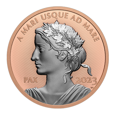 A picture of a 1 oz Pièce en argent fin de 1 $ – Dollar de la paix (2023)